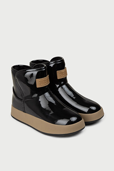 Deery Women's Patent Leather Black Snow Boots