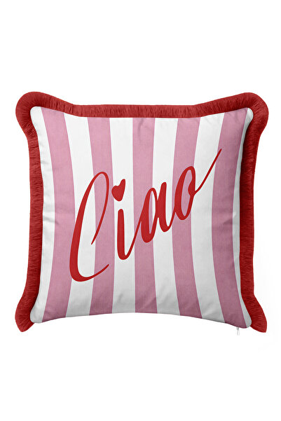 Evimde Bambaşka غطاء وسادة مخطط بتصميم عتيق - غطاء وسادة رومانسي عصري باللون ...