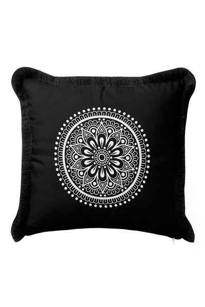 Evimde Bambaşka Husă de pernă cu franjuri cu motiv Mandala - Husă de pernă cu...
