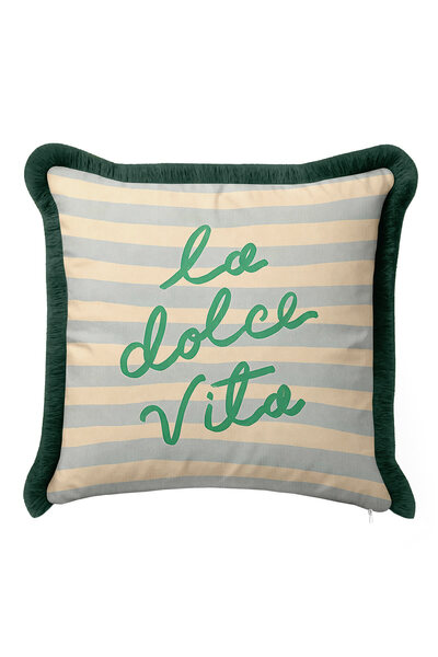 Evimde Bambaşka غطاء وسادة مخطط من La Dolce Vita - غطاء وسادة أنيق بتصميم متو...