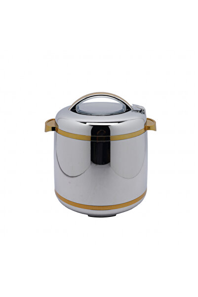 GOLDEN FİRE Golden Fire Food Container, Made in Taiwan, Silver and Gold Color - Capacity (6 Liters)