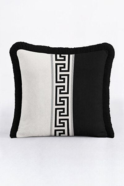 Evimde Bambaşka غطاء وسادة فاخر مستوحى من اليونان - غطاء وسادة عصري مزين بشرا...