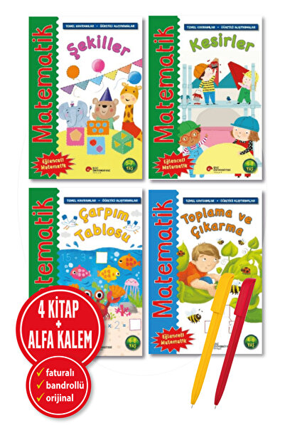 Koç Üniversitesi Yayınları Alfa Kalem+Rosie Neave 4 Kitap (Şekiller+Kesirler+...