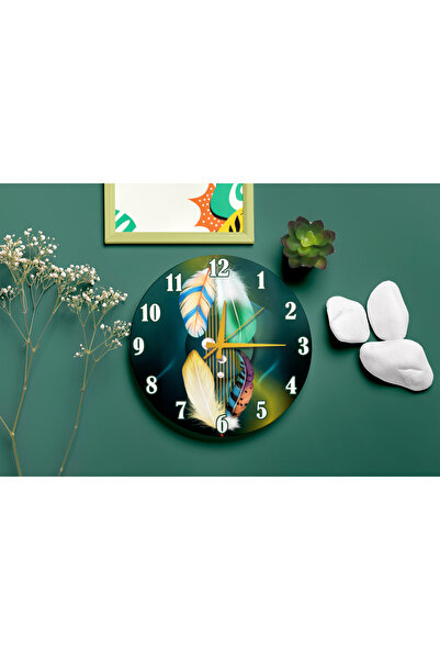 M&H Quality Decorative Turkish Numeral Uv Printed Wall Clock (Silent) Flowing Mechanism Metal Scorpion Minute Hand