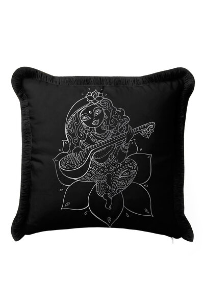 Evimde Bambaşka Husă de pernă cu franjuri cu efect de mandala - Husă de pernă...