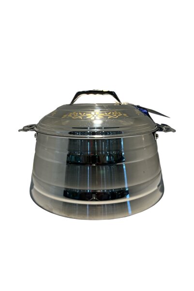 SANJANA Indian food container, silver and gold, 2 liters