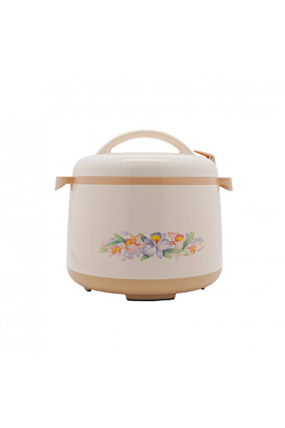GOLDEN FİRE Golden Fire Round Food Container, Beige Rose - Capacity (5 Liters)