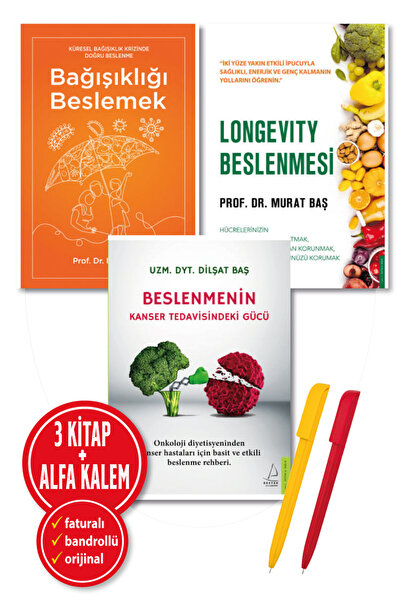 Destek Yayınları Alfa Kalem+Murat Dilşat BAŞ 3 Kitap(Bağışıklığı Beslemek+Lon...