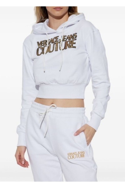 VERSACE JEANS COUTURE Cotton Hoodie Sweatshirt