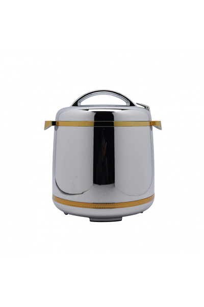 GOLDEN FİRE Golden Fire Food Container, Made in Taiwan, Silver and Gold Color - Capacity (6 Liters)