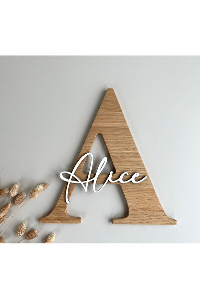 CSD TASARIM İsme Özel Çocuk Ve Bebek Odası Harf Üzeri İsimli Kapı Ve Duvar Kapı Süsü Pano İsimlik