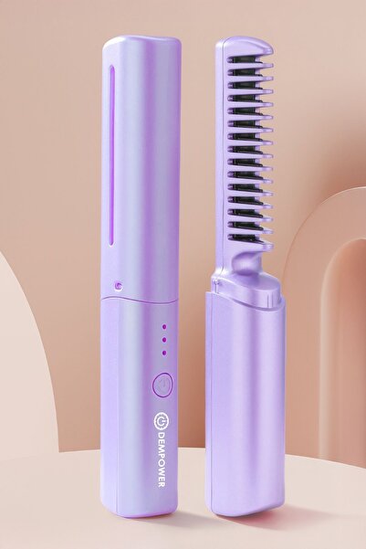 CNGZSHOP Kablosuz Seramik Kaplama Saç Düzleştirme Tarağı