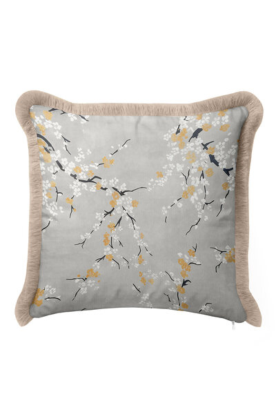 Evimde Bambaşka Husă de pernă cu franjuri cu ramuri florale de lux - Husă de ...