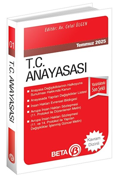 Beta Yayınevi T.C. Anayasası kitabı güncel Kolektif Hukuk Kitapları