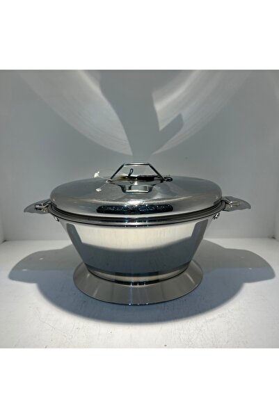 SANJANA Diaa Silver Stainless Steel Food Container 25cm