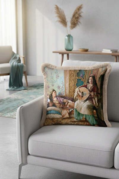 Evimde Bambaşka Μαξιλαροθήκη με κρόσσια Saray Esintili - Μαξιλαροθήκη με κρόσ...