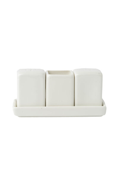 SQUALO Elegant Design Porcelain Salt Shaker Set, White (6.5CM*13.5CM)