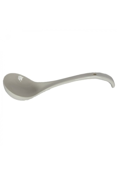 SQUALO Serving spoon (porcelain) with an elegant and modern design, white color - 26.5X7.5X5.8 cm