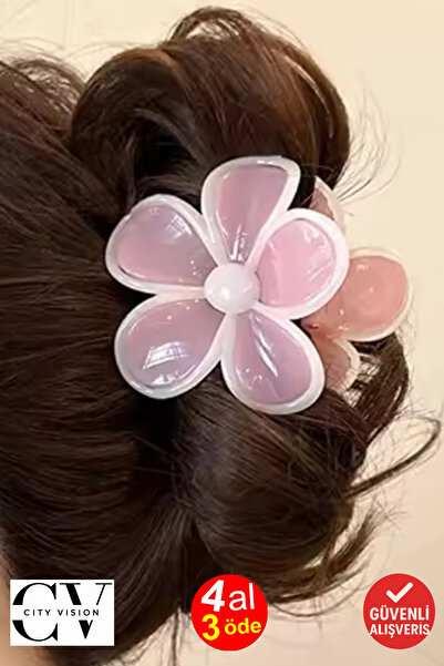 cityvision مشبك شعر من موديل باباتيا بلون البودرة مقاس 7 سم - أنيق ومتين