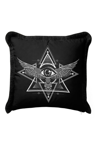 Evimde Bambaşka Μυστικιστική γεωμετρική φιγούρα με κρόσσια μαξιλαροθήκη-Μαξιλ...