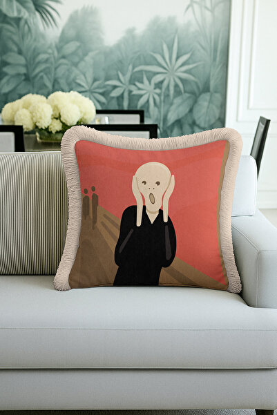 Evimde Bambaşka Husă de pernă cu franjuri Icon of Modern Art - Husă de pernă ...