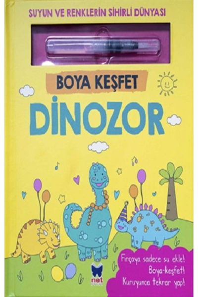 Net Çocuk Yayınları Boya Keşfet-Dinozor kitabı güncel Ömer Canbir Çocuk ve Ge...