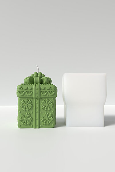 Cageartstudio Hediye Paketi Mum Silikon Kalıp - Hediye Paketi Şeklinde Mum Pr...