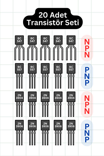 Scordion Elektronik Full Set - 367 Parça - Direnç, Kondansatör, Transistör, Diyot ve LED Seti