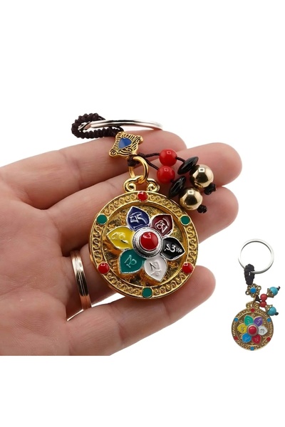 Wolawood Metal Lotus Tılsımlı Şans Anahtarlık Uğur Getiren Spiritüel Enerji S...