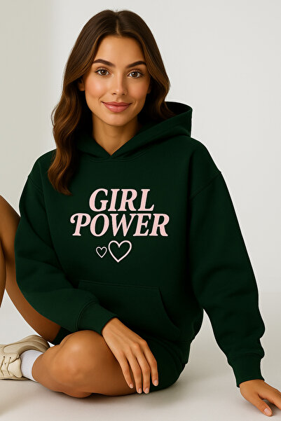 CLASSY.MODA Hanorac oversize pentru femei, cu glugă, buzunar cangur, cu textu...