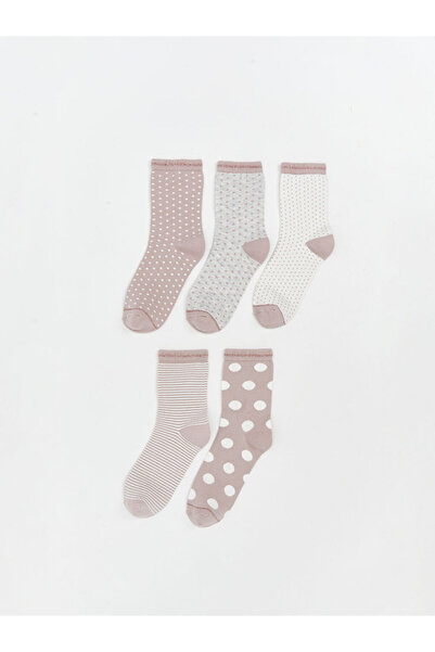 LC Waikiki Блестящи избори от Shining Store | Дамски чорапи с шарки, 5 броя в пакет