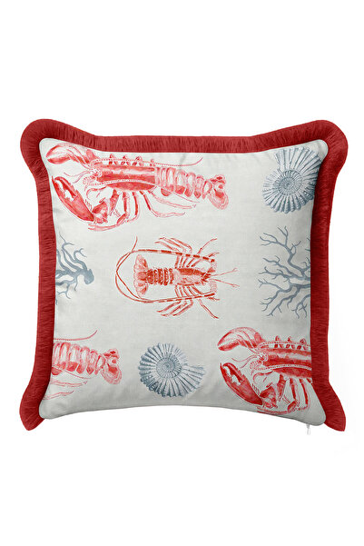 Evimde Bambaşka Husă de pernă cu franjuri de lux Sailor Shellfish - Husă de p...