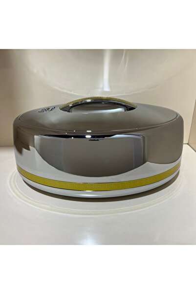 GOLDEN FİRE Golden Fire Chrome Food Container, Silver-Gold, 5 Liter Capacity