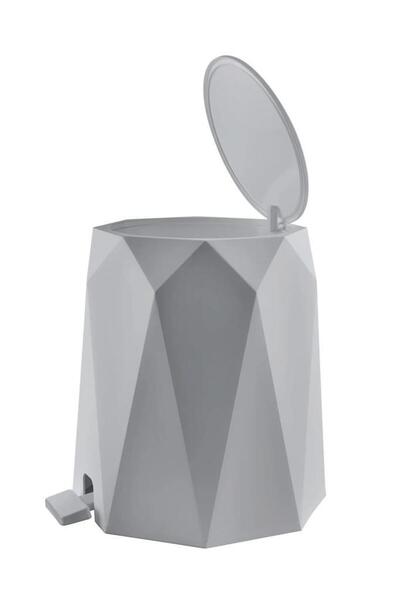 Omnipazar سلة مهملات بلاستيكية بدواسة ELF-476 سعة 4 لتر