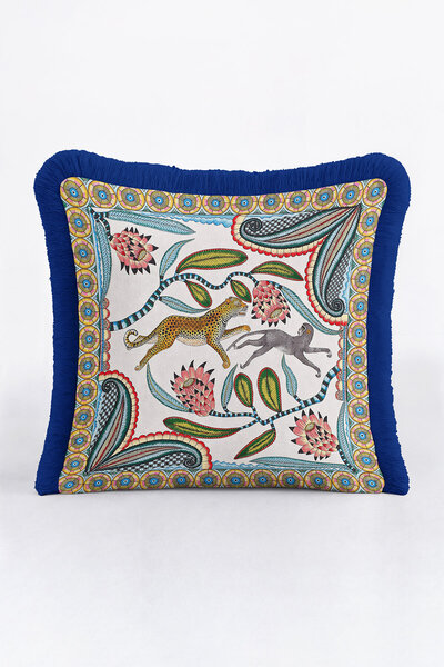 Evimde Bambaşka Husă de pernă cu franjuri cu model exotic - Husă de pernă cu ...