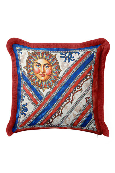 Evimde Bambaşka Husă de pernă cu franjuri de lux cu figurină solară - Husă de...