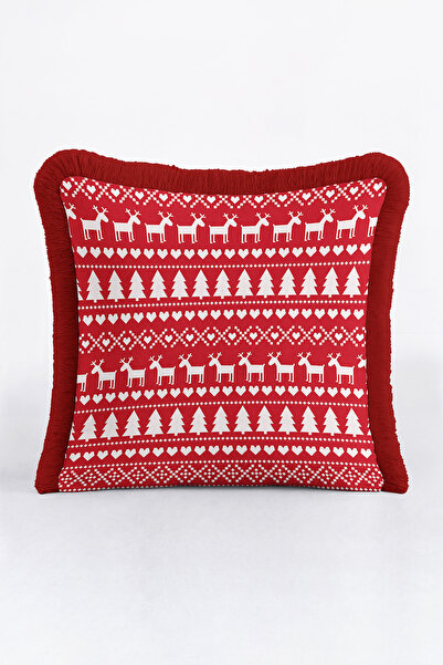 Evimde Bambaşka Калъф за възглавница с ресни Northern Lights - коледен калъф ...