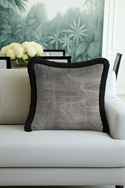 Evimde Bambaşka Husă de pernă cu franjuri de lux în mișcare ondulată - Husă d...