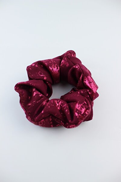 İLKYAZ Silvery Soft Fabric Rubber Buckle Bagel Buckle - Plum