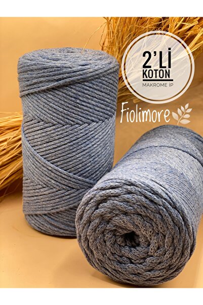 Fiolimore 2-пакет премиум 100% памучен макраме шнур (500 грама - 310 метра) 2...