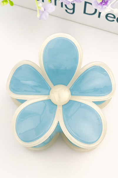 cityvision Agrafă de păr model Daisy, culoare albastră, 7 cm – elegantă și durabilă