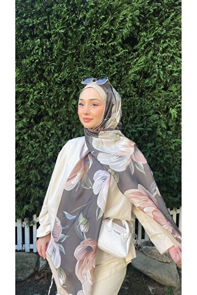 CUOCA LOUNGE Çiçek Desenli Soft Pamuk Şal 4 Mevsim Kullanım