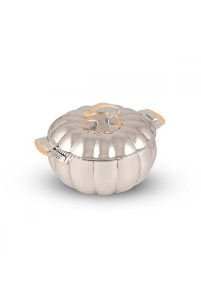 SANJANA Pumkin Indian Stainless Steel Food Container - 2 Liters
