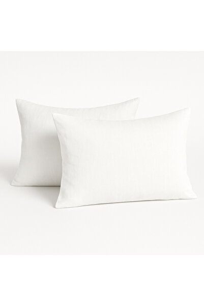 PureText |   Purelinen |   Washed Linen 2-Piece Pillowcase Set |   White
