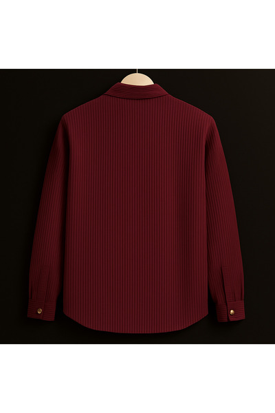 YNGMENCLASS Velvet Jacket Looking Cotton Textured Shirt