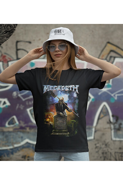 BUTSHIRT This T-Shirt Is a Regular-Fit Unisex T-Shirt with the Text'Megadeth - Killing Is My Business 35 Years'.