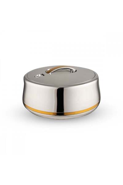 GOLDEN FİRE Golden Fire Chrome Food Container, Silver and Gold Color - Capacity (5 Liters)