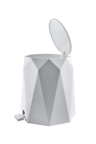 Omnipazar سلة مهملات بلاستيكية بدواسة ELF-476 سعة 4 لتر