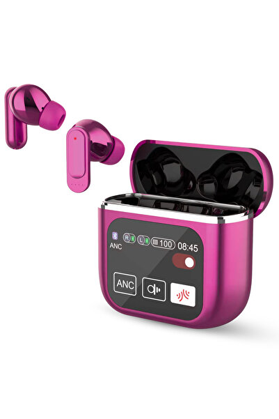easyCTRL Casti Wireless In Ear, Carcasa Touch Screen, Bluetooth 5.4, Anulare Zgomot ANC + ENC, Mov, easyCTRL®