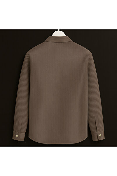 YNGMENCLASS Velvet Jacket Looking Cotton Textured Shirt